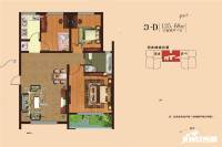 阳光国际新城3室2厅1卫125.7㎡户型图