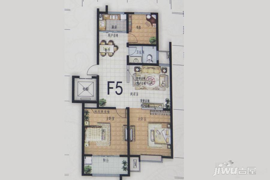 景泰铭城3室2厅2卫110.7㎡户型图