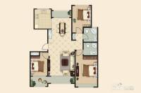 盛唐山河成3室2厅2卫126㎡户型图