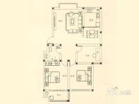 龙泽苑3室2厅1卫99㎡户型图