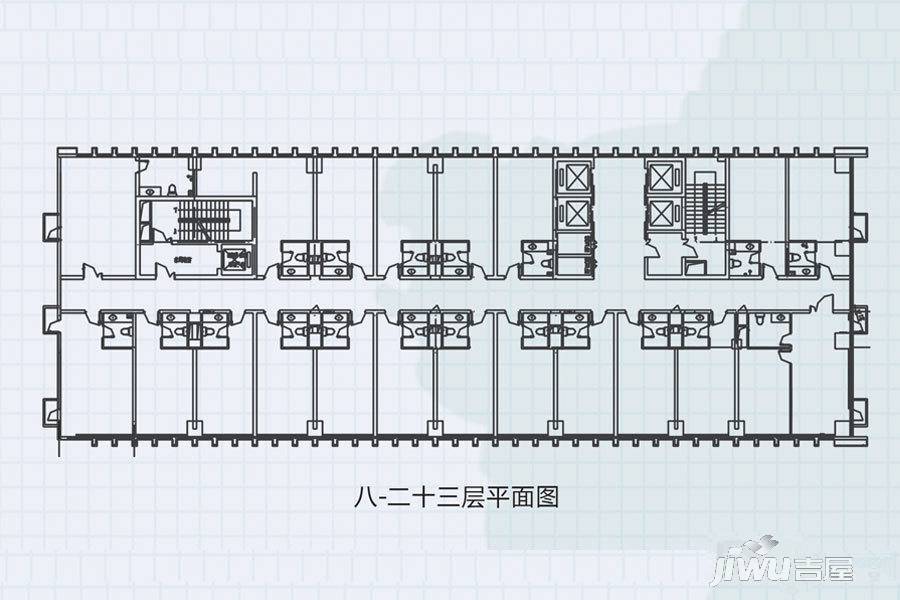 利和国际大厦1室1厅1卫43㎡户型图