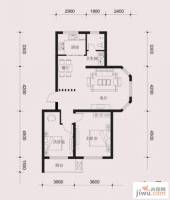 滨海弘润金茂府2室2厅1卫88㎡户型图