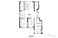 华都颐年园3室2厅1卫114㎡户型图