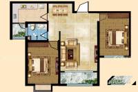 锦绣梨园2室2厅1卫93㎡户型图