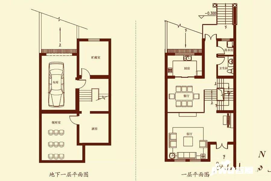 瑞成瑞景湾6室2厅4卫308㎡户型图