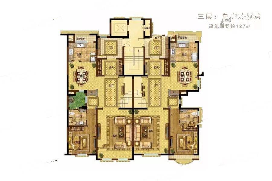 虞园5室2厅3卫228㎡户型图