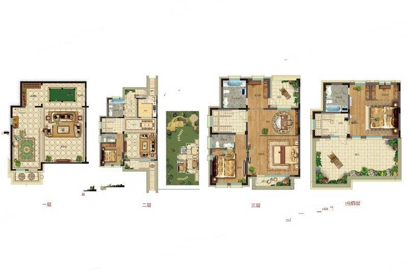 博纳庄园5室3厅5卫294.4㎡户型图