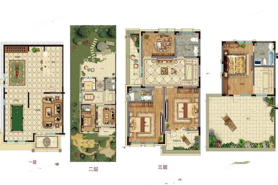 博纳庄园5室4厅5卫359.5㎡户型图