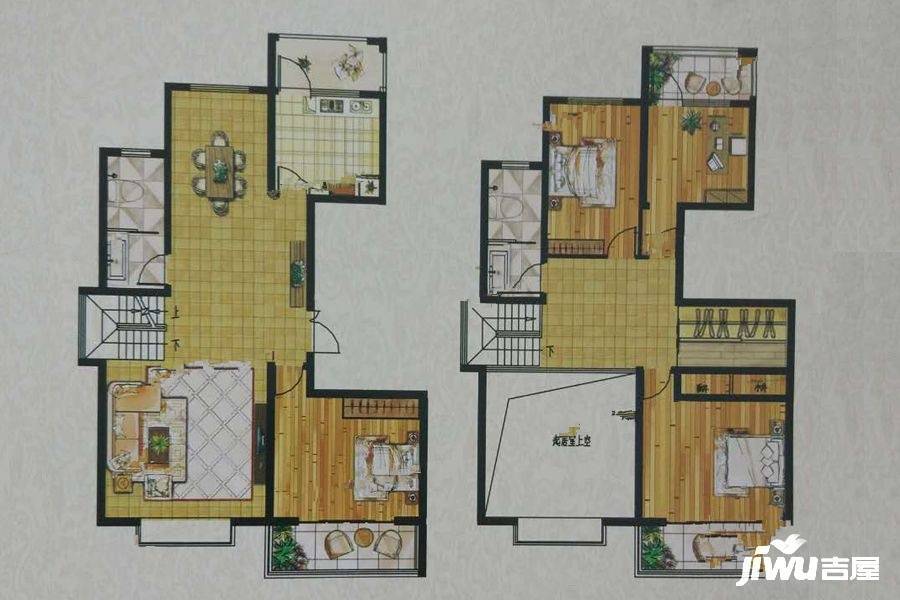 新城湖光山舍4室2厅2卫260㎡户型图