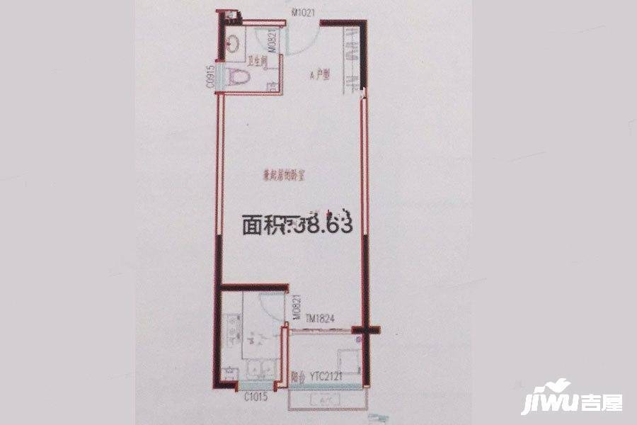 书香铭郡
                                                            1房1厅1卫
