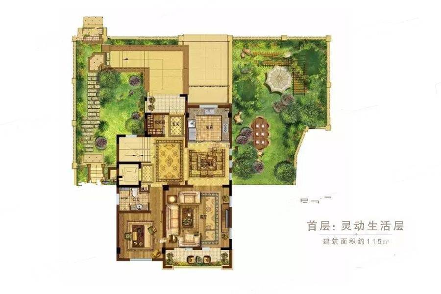 虞园4室3厅6卫400㎡户型图