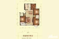 恒信阳光新城4室2厅2卫140㎡户型图