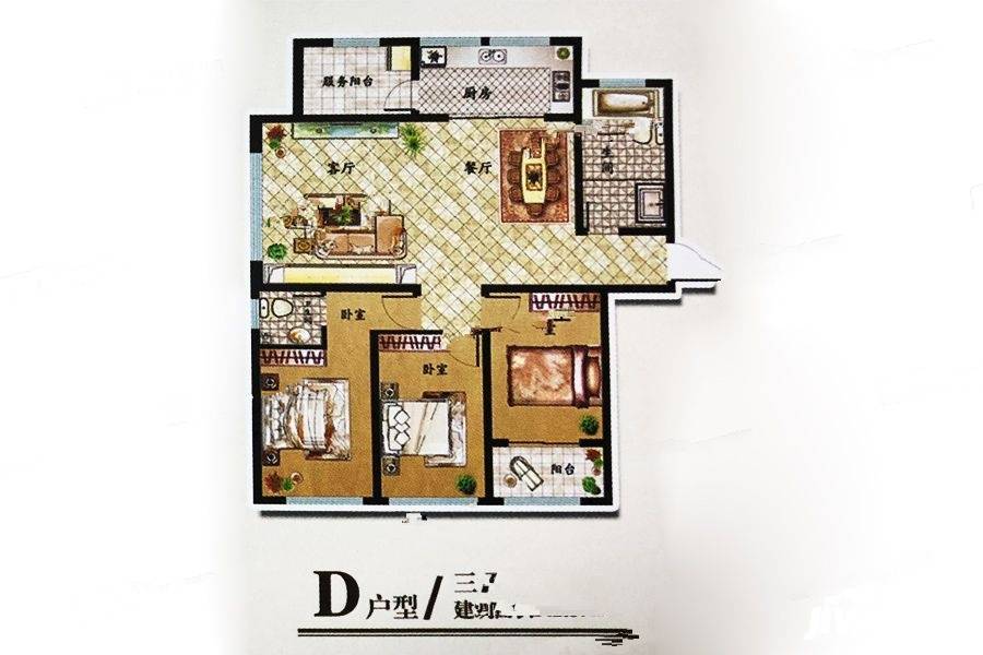 新方新璟园
                                                            3房2厅2卫
