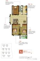 华建1街区写字楼3室2厅1卫121㎡户型图