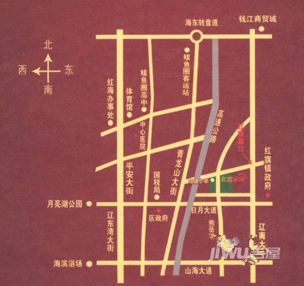 红旗家园位置交通图2