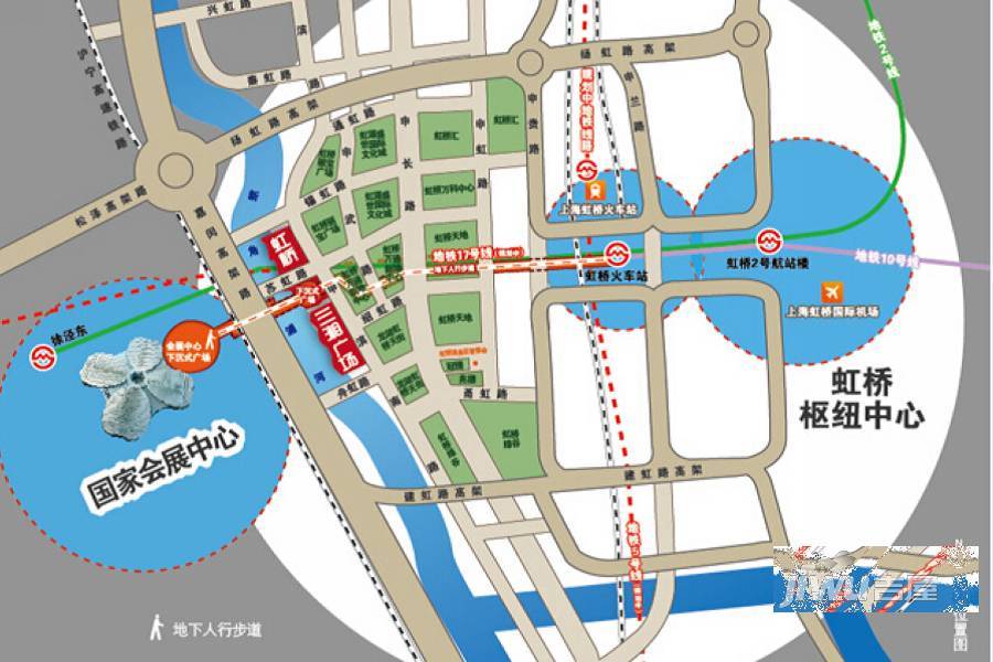虹桥三湘广场位置交通图图片