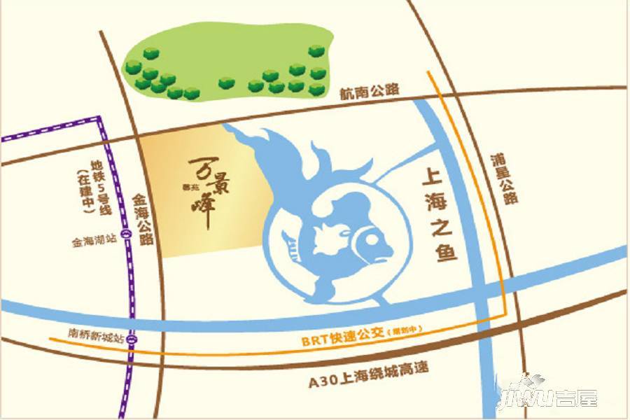 合景万景峰位置交通图图片