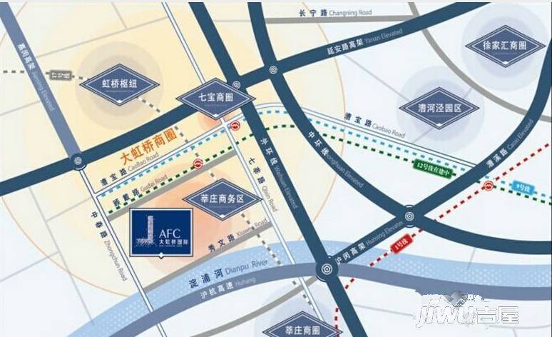大虹桥国际位置交通图图片