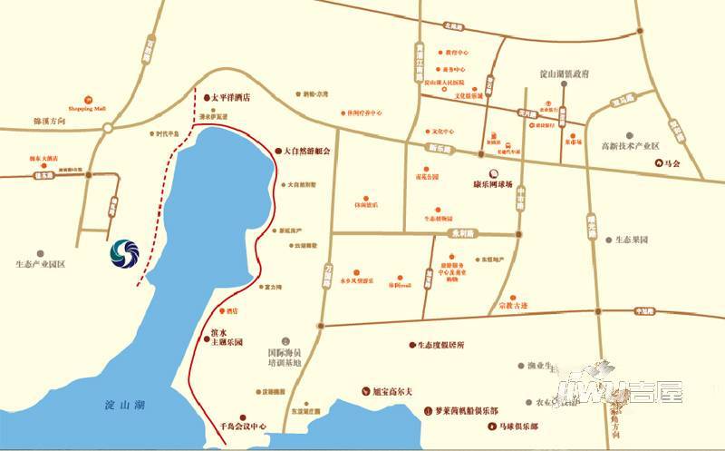 长泰淀湖观园位置交通图3