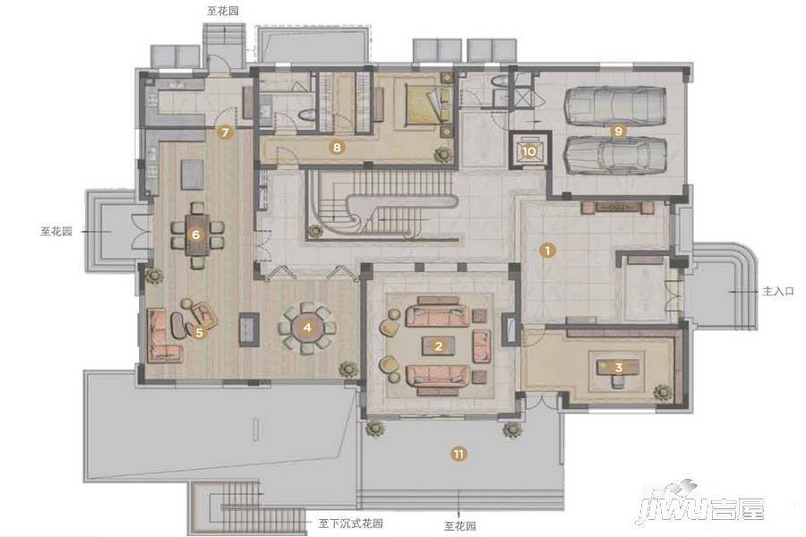 金臣别墅2室5厅2卫户型图