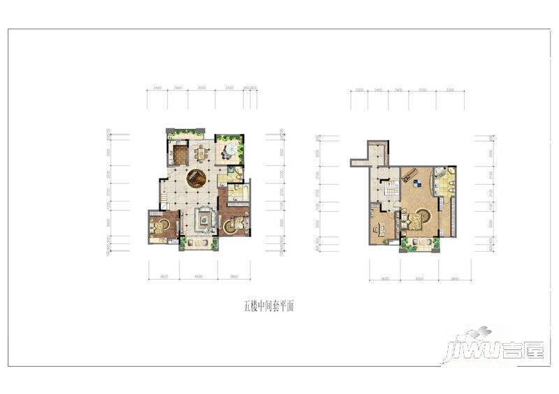 兰湖美域4室3厅3卫120㎡户型图