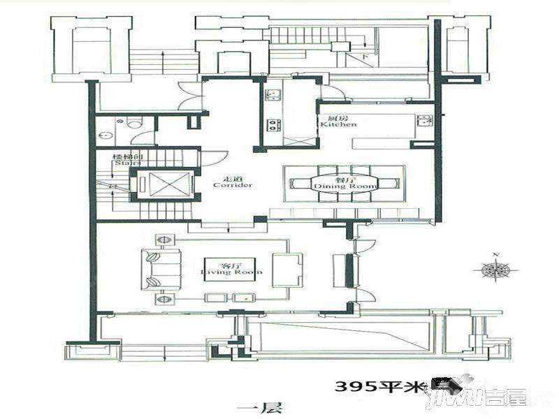 新江湾城首府别墅4室2厅4卫395㎡户型图