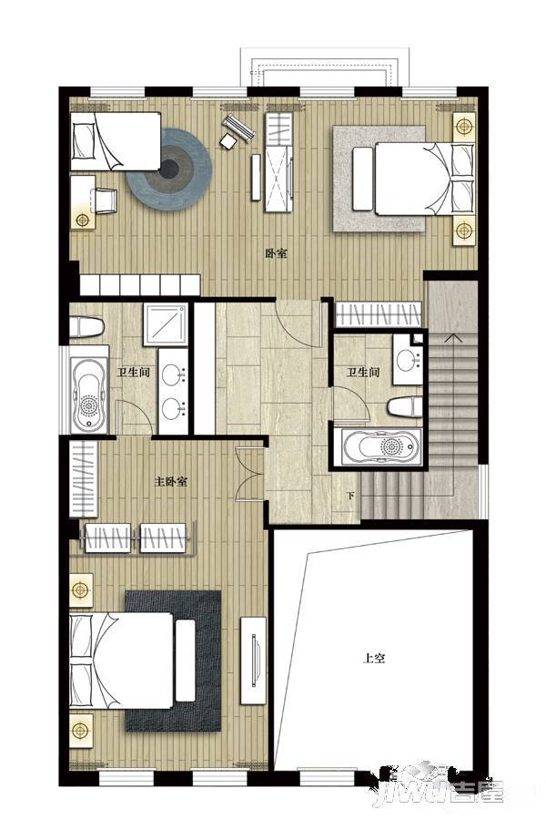 英庭名墅3室4厅3卫226㎡户型图