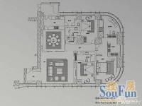 御华山大厦3室2厅3卫328㎡户型图