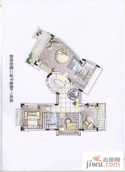 大华西郊别墅5室6厅5卫365㎡户型图