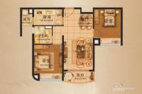 合景万景峰2室2厅1卫73㎡户型图