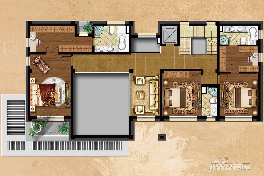 华侨城十号院5室5厅8卫480㎡户型图