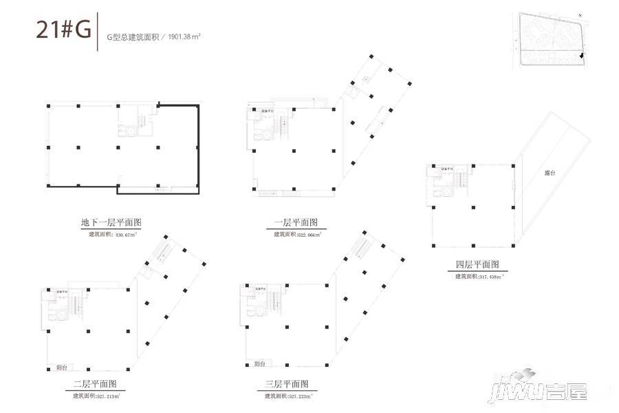 上海长兴海洋科技港1室5厅4卫1901.4㎡户型图