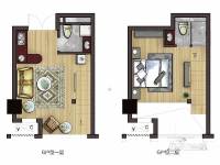 红星国际广场二期普通住宅37㎡户型图