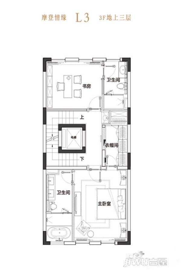 大华伊斐墅6室3厅6卫206㎡户型图