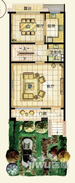 合生御廷园3室4厅2卫288㎡户型图