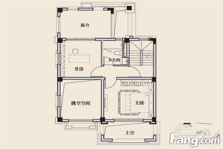 中海悦府别墅3室4厅3卫180㎡户型图