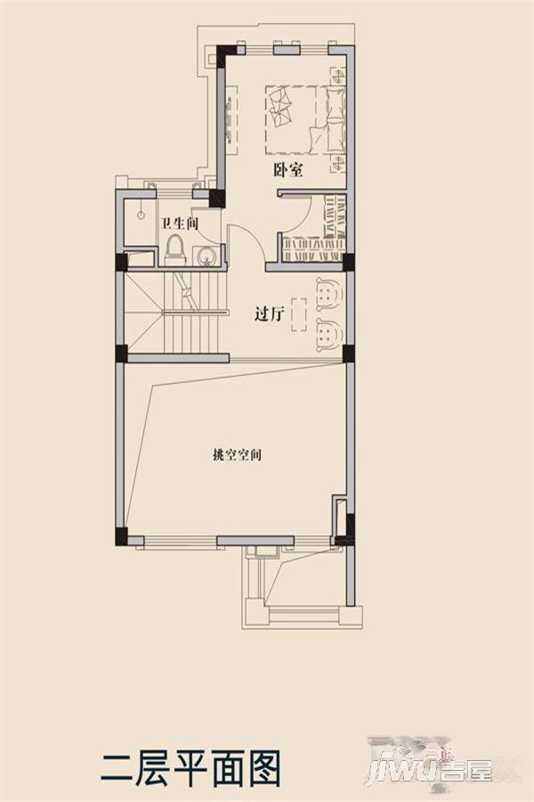 中海悦府别墅3室4厅3卫130㎡户型图