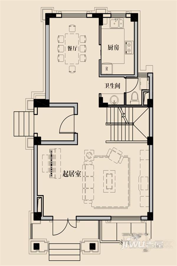 中海悦府别墅3室4厅3卫150㎡户型图