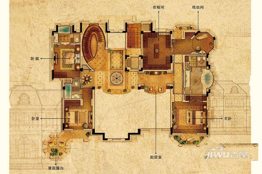 远洋丽兹堡5室5厅6卫654㎡户型图