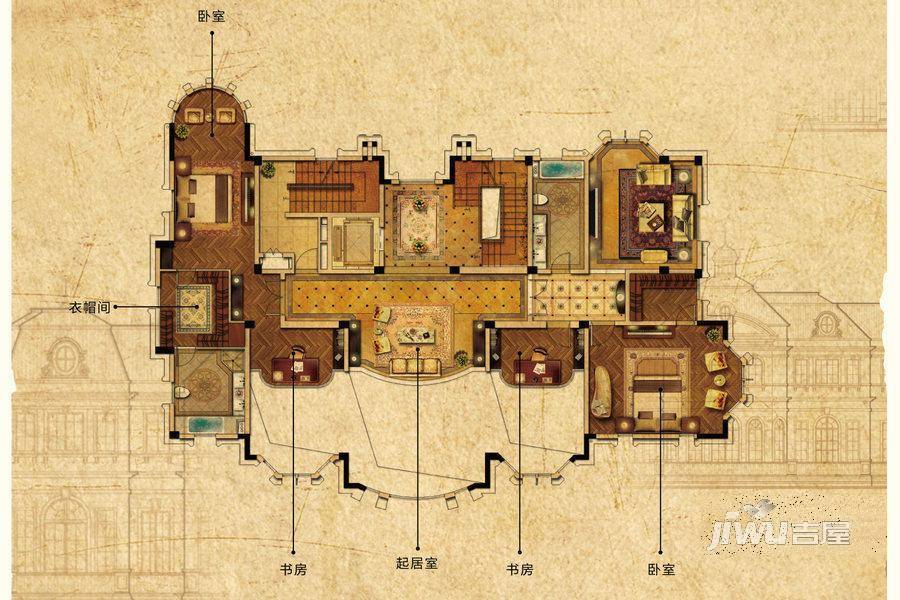 远洋丽兹堡6室6厅6卫821㎡户型图