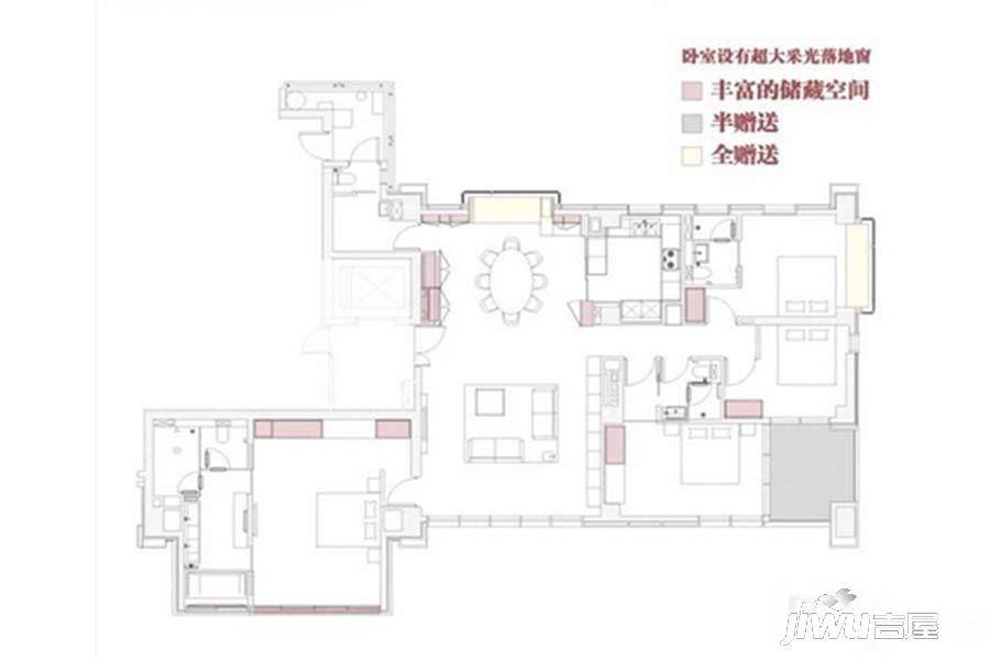 沁和园4室2厅4卫245㎡户型图