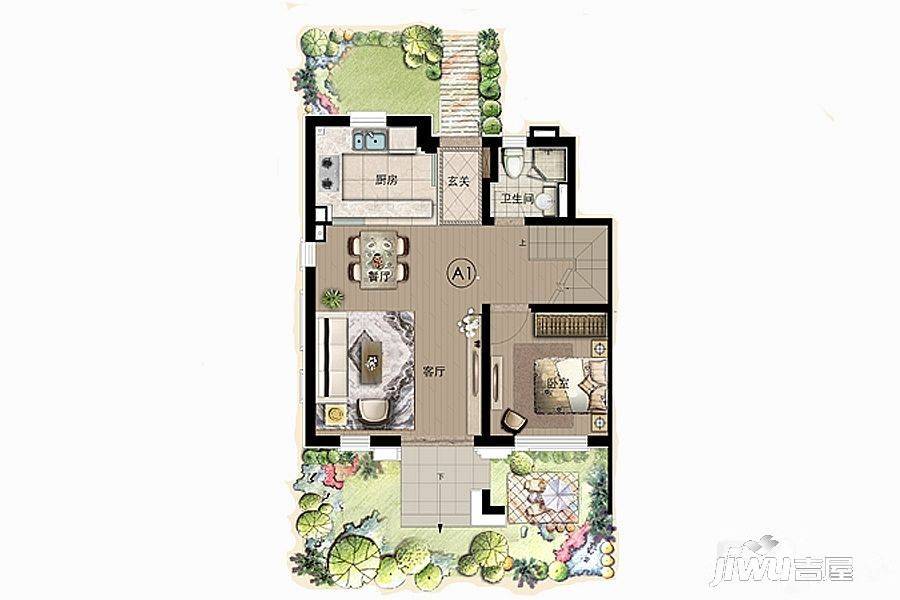 保利建工西郊锦庐4室1厅3卫125㎡户型图