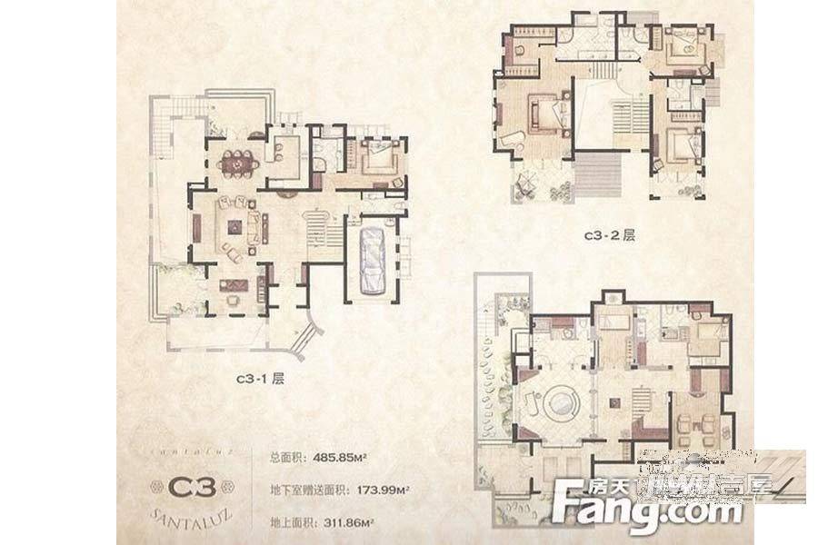 夏都融庭4室2厅0卫311㎡户型图