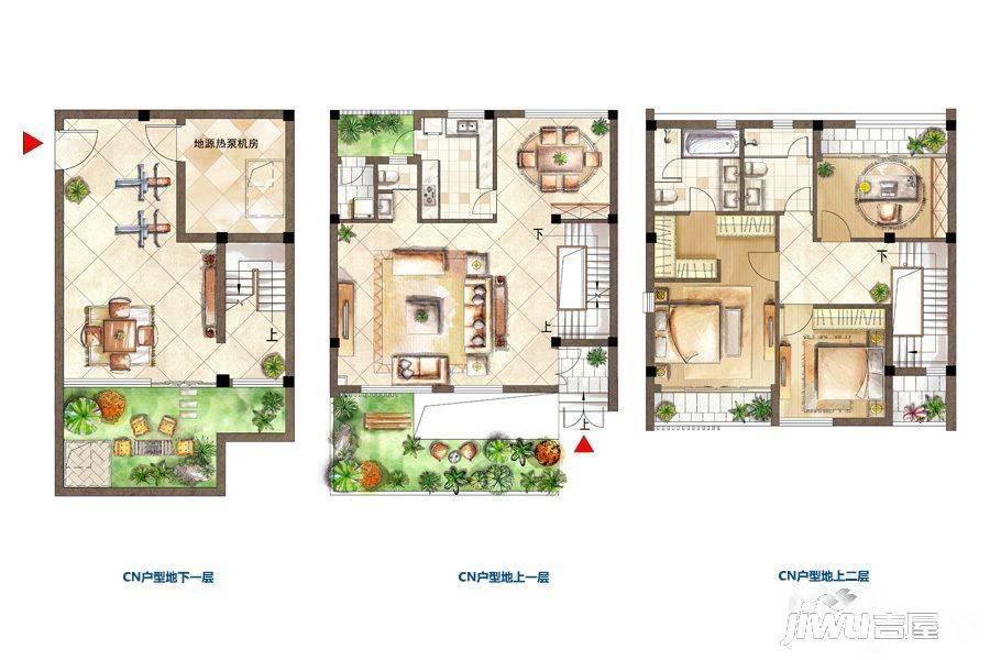 世合理想大地至善里3室4厅3卫215㎡户型图