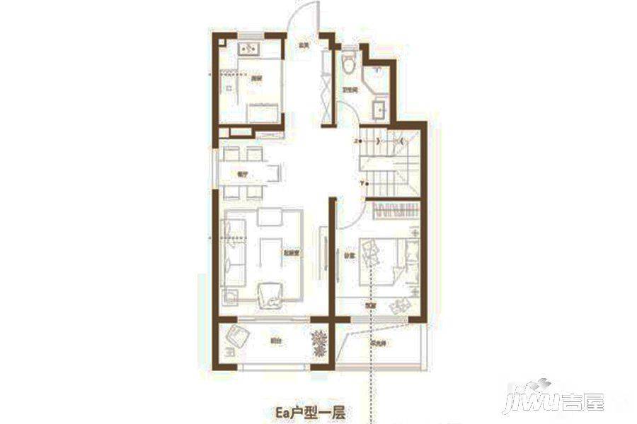 金地玺华邨4室2厅3卫122㎡户型图