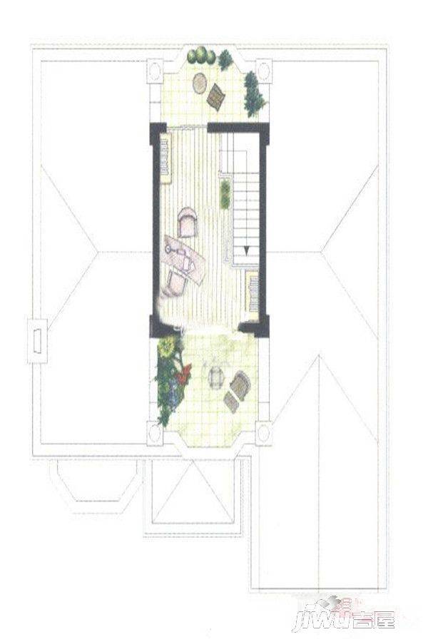 上海高尔夫社区3室4厅3卫287㎡户型图