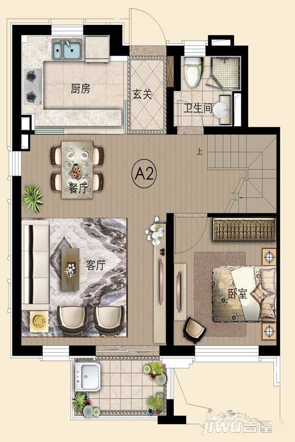 保利建工西郊锦庐3室2厅3卫114㎡户型图