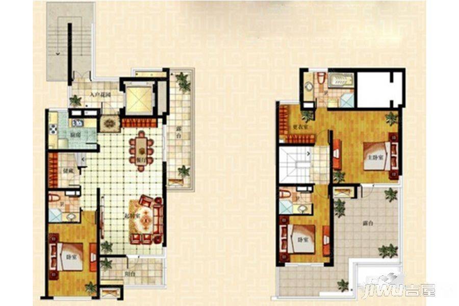 浦江坤庭二期3室2厅3卫177㎡户型图