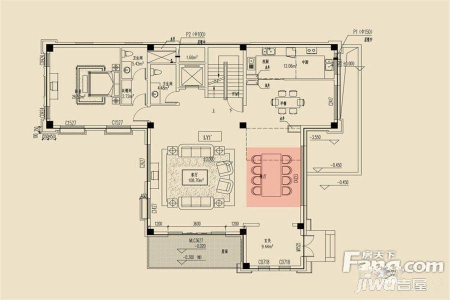 一品漫城四期壹品别墅5室3厅5卫330㎡户型图