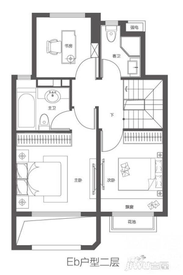 金地玺华邨4室2厅3卫122㎡户型图